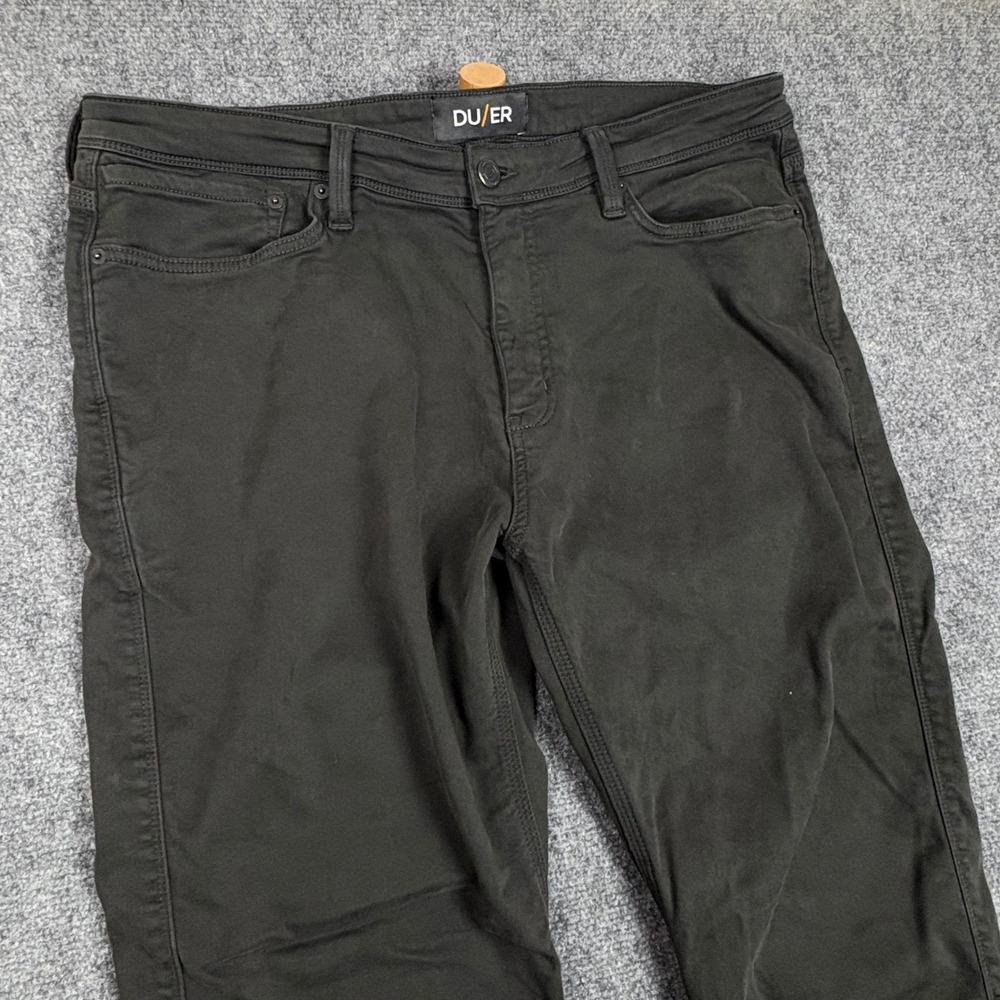 DU/ER Performance Denim Straight Fit Black Pants Mens 38x30 MFNT1003